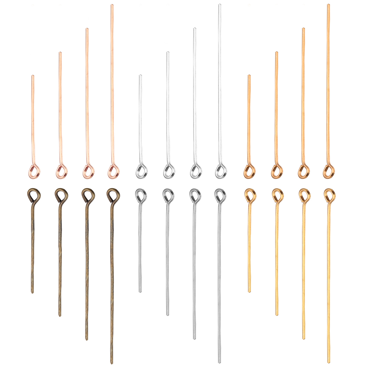 Jewelry Making Eye Pins - 200 قطعة/الوحدة 20/26/30/35/40/45/50 مللي متر ارتفع
