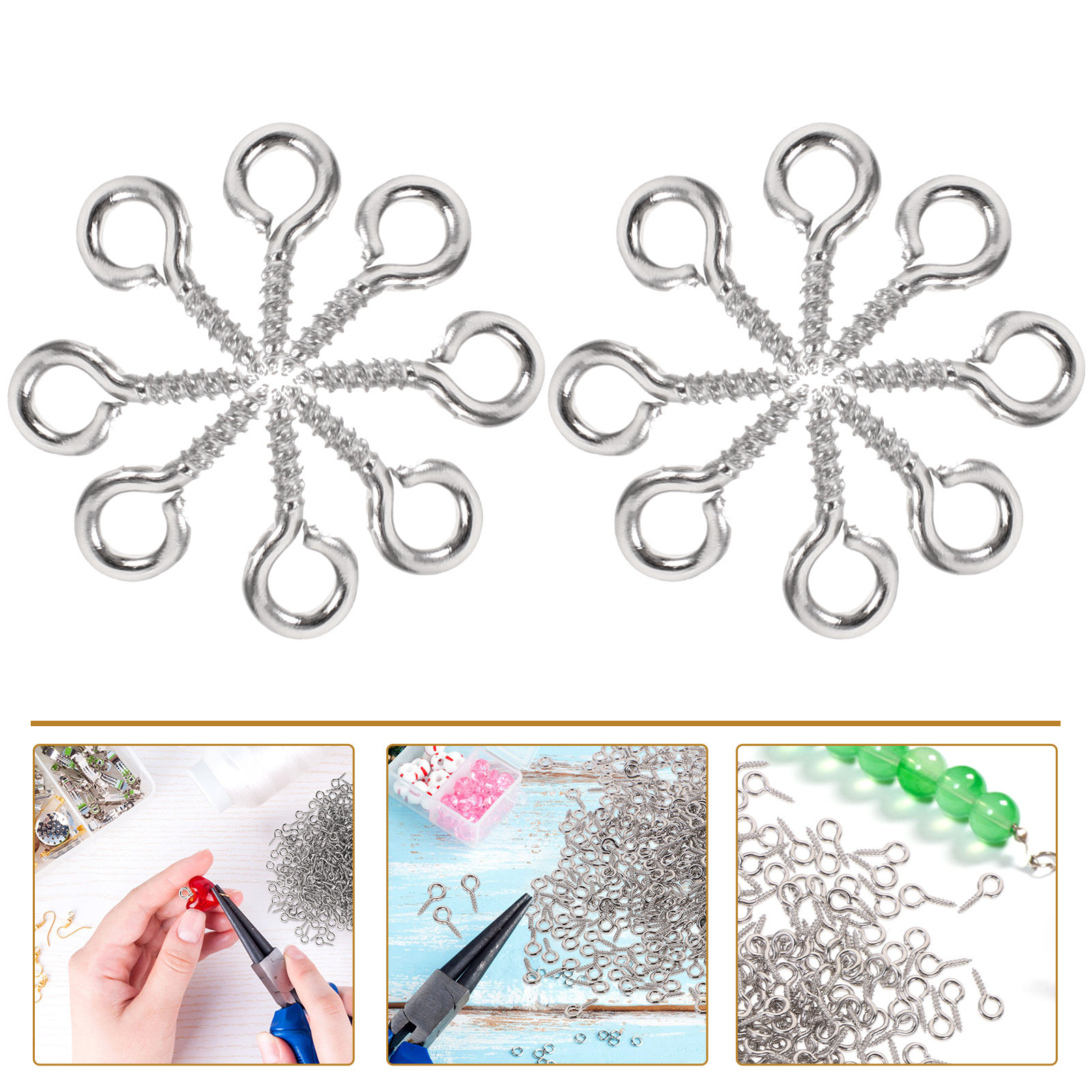 Jewelry Making Eye Pins - 500 قطعة من دبابيس العين اللولبية