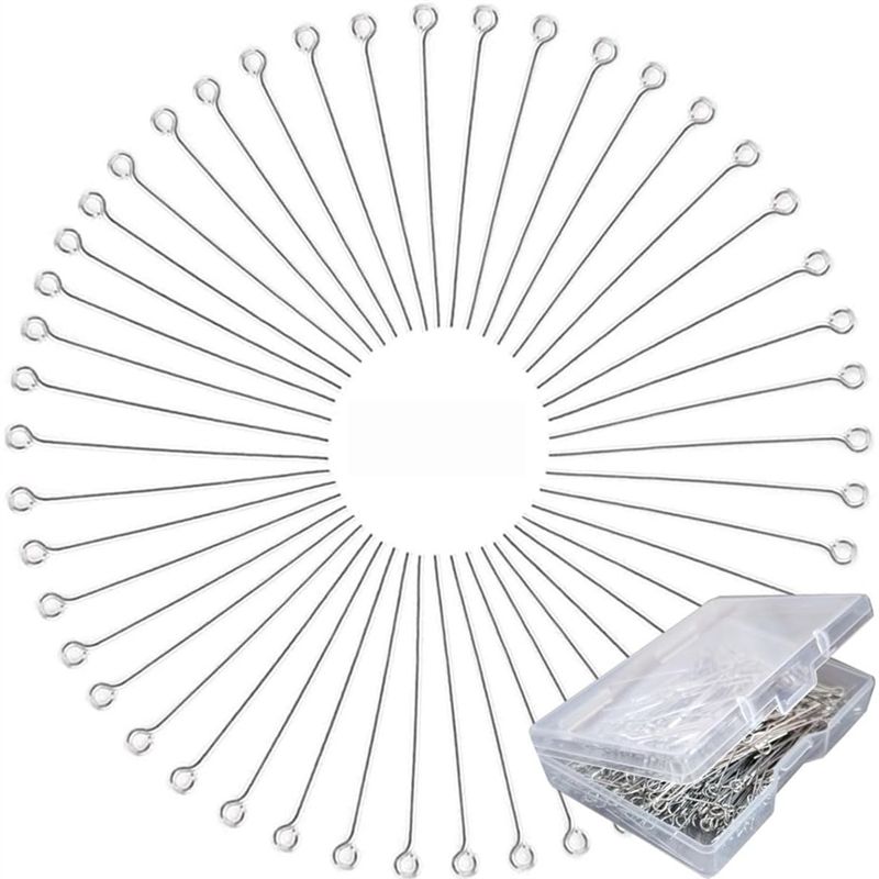 Jewelry Making Eye Pins - A01F-300 قطعة من دبابيس العين المفتوحة