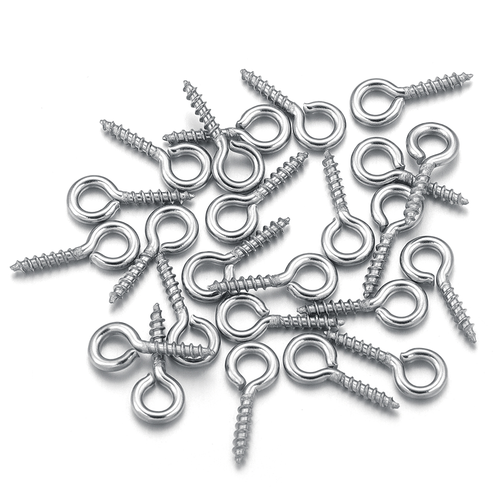 Jewelry Making Eye Pins - 100 قطعة/الوحدة الفولاذ المقاوم للصدأ برغي