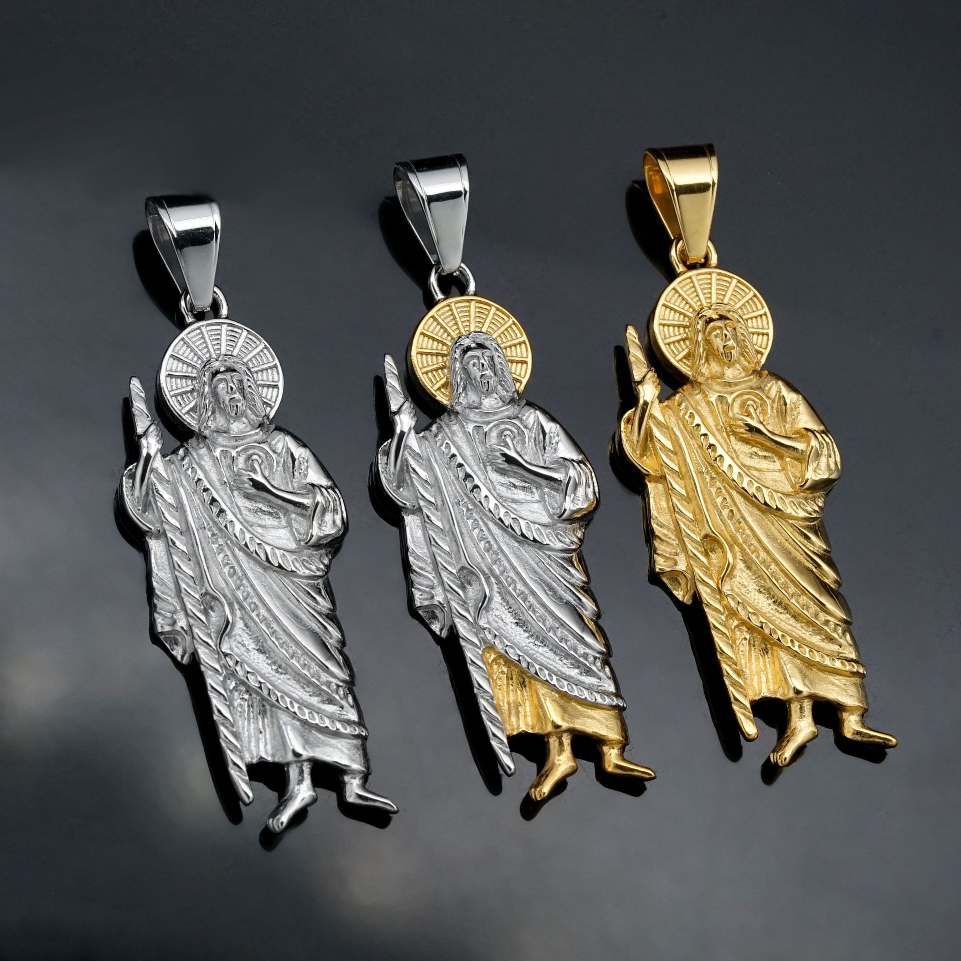 San Judas Tadeo-دلايات قلادة م - مراجعة Jewelry Making Singapore وسعره