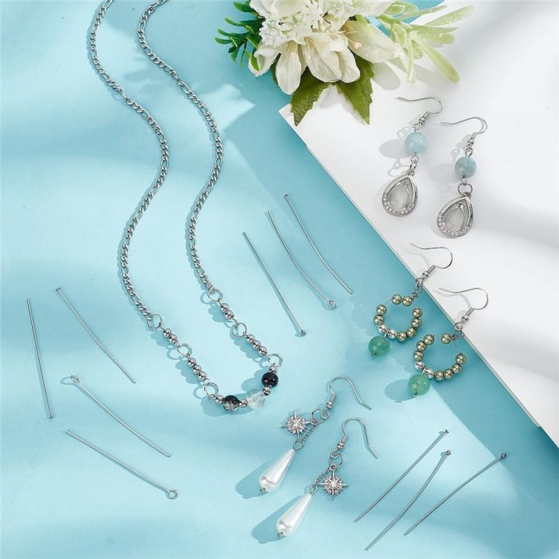 A01F-300 قطعة من دبابيس العين  - مراجعة Jewelry Making Eye Pins وسعره