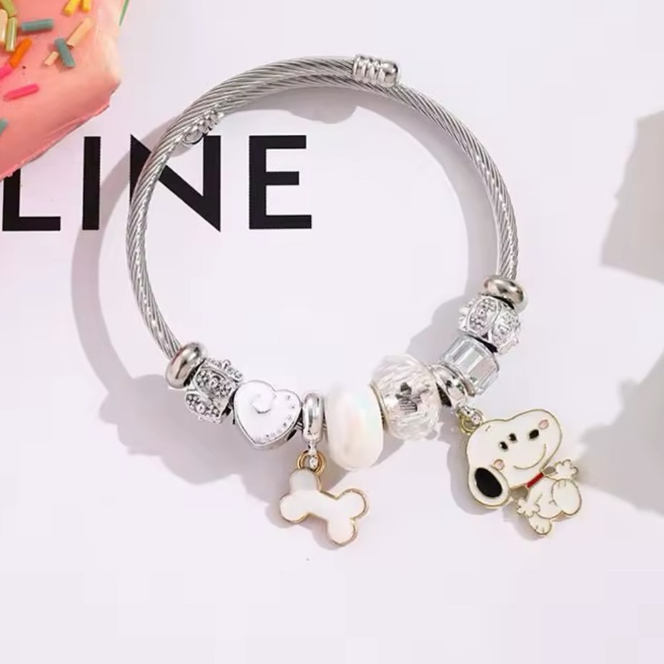 سوار خرز بتصميم قلب عظمي لشخصي - مراجعة Jewelry Making Metals وسعره